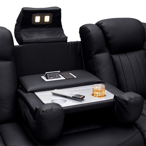 Cinéma maison personnalisé privé salle vidéo personnalisée villa canapé inclinable électrique en cuir canapé de massage - Product Image 3