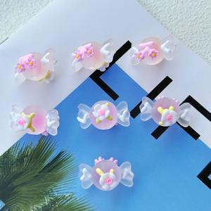 DIY Cute Cartoon Colors Gloss Frosted Candy Sugar Flower <b>Acrylic</b> <b>Bead</b> for Jewelry Making in Daily or School Wholesale - Product Image 3