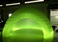 Tente dôme Igloo gonflable à lumière LED Grande tente gonflable Cube gonflable Tente de fête pour discothèque