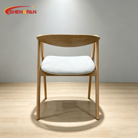 Fauteuils de salle à manger en bois d'ash massif naturel, style moderne, pour la maison, les restaurants, les hôtels, les cafés, avec revêtement personnalisé