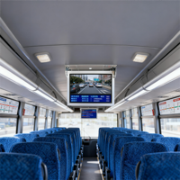 Moniteur de toit rabattable pour bus OSK 24 pouces, entrée AV/USB, écran LCD vidéo 12V/24V