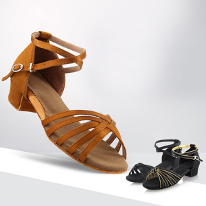 <span class=keywords><strong>Scarpe</strong></span> da Ballo Latino in Raso con Tacco Basso per Bambina - Product Image 4