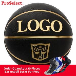Proselect गोल्ड गर्मी हस्तांतरण लोगो भयानक ग्लोब काले बैलोन Basketballs - Product Image 2