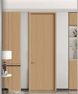 <span class=keywords><strong>Porte</strong></span> intérieure plate en bois massif à ouverture manuelle, style moderne, avec surface finie, pour hôtel, chambre et cuisine - Product Image 3