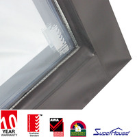 Sûr et pratique prix raisonnable résistance au vent en aluminium fenêtre fixe baies vitrées pour la maison