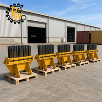 Nettoyeur de fond de tunnel à fils métalliques, brosse à trois rangées, 16-20 tonnes, 1200 mm, accessoire de balayage de ballast pour Hitachi