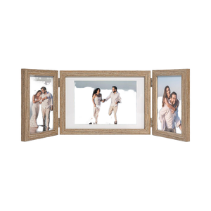 CORNICE PORTAFOTO PIEGHEVOLE Cornici Triple in Legno Cornici per 3 Foto
