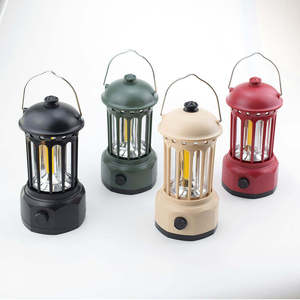 Lanterne de camping à LED COB alimentée par batterie - Éclairage extérieur portable étanche pour la randonnée et la pêche, avec crochet d'urgence - Product Image 1