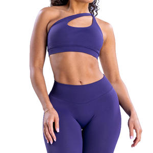 Ensemble de yoga Lululemon, soutien-gorge de sport sans couture à col halter et leggings taille haute pour femmes, vêtements de fitness et d'entraînement - Product Image 2