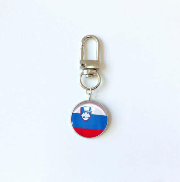 Paraguay National Flag Keychain - Alloy & Inlaid Glass Keyring, Patriotic Gift For Men & Women - View #2
