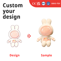 Peluche personnalisée Lapin Astronaute, Adorable Lapin Explorateur Spatial, Jouet en Peluche pour Décoration de Chambre d'Enfant, Cadeau d'Anniversaire, Mascotte