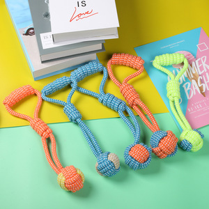Ensemble de jouets en corde pour animaux de compagnie, en coton durable, pour chiots et chiens, pour soulager l'ennui, petite taille, emballage en polybag - Product Image 4