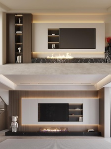 Dernier modèle modulaire de luxe en aluminium Support <span class=keywords><strong>TV</strong></span> <span class=keywords><strong>suspendu</strong></span> Armoire <span class=keywords><strong>TV</strong></span> LED cachée en aluminium sans cadre avec <span class=keywords><strong>TV</strong></span> intégrée - Product Image 6