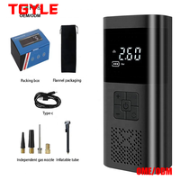 Manomètre numérique 150 PSI ABS 12V, gonfleur de pneus rapide, compresseur d'air portable sans fil rechargeable