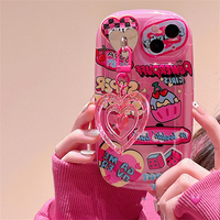 Casing Handphone Sabun Bentuk Hati Pink Lucu Korea untuk iPhone 14 13 12 11 Pro XS Max X XR Kawaii Anti Benturan Lembut