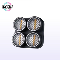 Lumière rétro LED 4*70W pour scène disco, dorée avec lumières auxiliaires RGB pour DJ, club, fête, spectacle