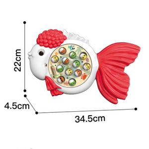 Bandeja de pesca eléctrica con forma de pez dorado <span class=keywords><strong>para</strong></span> niños, Juego de pesca de rotación, <span class=keywords><strong>juguetes</strong></span> interactivos, juego de captura de <span class=keywords><strong>peces</strong></span> con música, 12 Uds. - Product Image 5