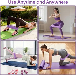 3 Set of Stretch Exercise <b>Workout</b> Resistance <b>Bands</b> for Booty Legs Elastic Pilates <b>Bands</b> for Women and Men - Product Image 4