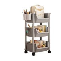 Chariot de rangement mobile multi-niveaux à espaces étroits, avec paniers ouverts, idéal pour les jouets, les livres et les petits objets de chambre à coucher – Vente chaude