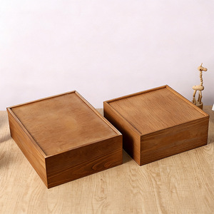 Wooden Packaging <b>Box</b> Rectangle With Lid Handmade <b>Gift</b> <b>Box</b> For Gifting And Parties Dried Fruit Storage Modern Chinese Style - Product Image 1