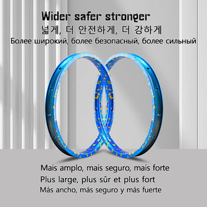 <span class=keywords><strong>Roue</strong></span> de Vélo <span class=keywords><strong>BMX</strong></span> VTT pour Enfants Funsea de 18 Pouces, Jante en Alliage 28 Trous avec Système de Freinage V 34mm Mat Rouge <span class=keywords><strong>Bleu</strong></span> Éclaboussé - Product Image 3