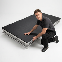 Plateforme de scène portable pour événements de concerts en intérieur/extérieur, structure de scène en aluminium avec structure de treillis