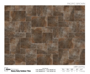 Realgres 60X60 Mộc Mạc Thô Toàn Thân Granite Giá Rẻ Thái Bình Dương Nâu Ngoài Trời Vườn Patio Sứ Sàn Gạch Trên Bê Tông Phiến - Product Image 4