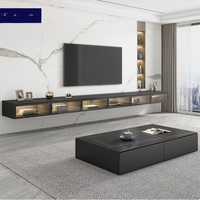 Nouveau meuble TV flottant en bois, meuble mural suspendu moderne pour salon et chambre, table basse pour téléviseurs de 65 pouces