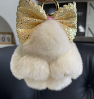 Lindo Peluche Suave de Conejito con Orejas Largas, Lazo de Diamantes de Imitación Brillantes, Caja Sorpresa de Conejitos de Peluche