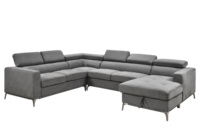 Canapé sectionnel surdimensionné avec chaise longue et rangement, mobilier de maison rembourré, canapé contemporain en forme de U 7 places avec appuie-têtes réglables