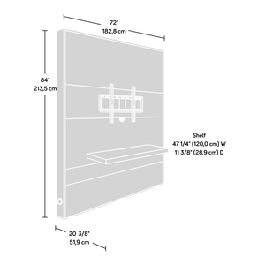 Entertainment <strong>Wall</strong>-<strong>Mounted</strong> <strong>TV</strong> Stand with Floating Shelf Cable Hole Living Room Media Center <strong>for</strong> Home Theater - Product Image 6
