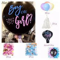 Hstyle vente chaude sexe révéler noir grand ballon garçon ou fille sexe révéler décoration SET330 pour sexe révéler fournitures de fête
