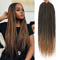 En gros, Tresses sénégalaises Afro de style occidental, à double trame, à trois brins, en fibre haute température, Simplicity