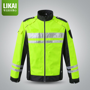 Likai High Visibility Safety Jacket Waterproof Reflective For Highway Traffic Duty Motorcycle Patrol - Product Image 1