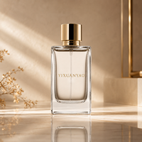 Flacons vaporisateurs de parfum en verre transparent 30ml 50ml 100ml, flacons de parfum vides avec couvercles, logo personnalisé, stock disponible