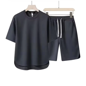 Conjunto Deportivo de Verano para Hombre de 2 Piezas, Camiseta Holgada y Pantalones Cortos, Ropa Casual para Calle, Gimnasio y Descanso - Product Image 4