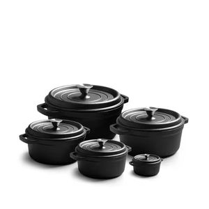 Casseroles en gros d'usine 10/14/20/22/24/26/<span class=keywords><strong>28</strong></span>/32/40 <span class=keywords><strong>cm</strong></span> casserole marmite non revêtue profonde mini casserole en <span class=keywords><strong>fonte</strong></span> antiadhésive - Product Image 2