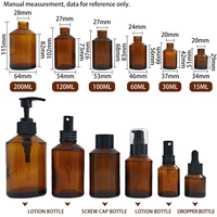 Sérum pour la peau givré, huile essentielle, flacon rond en verre ambré de luxe avec bouchon compte-gouttes