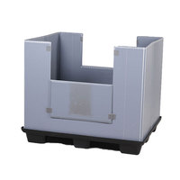 Boîte à palettes en plastique empilable et pliable, taille personnalisée, boîte à palettes industrielle pour entrepôt
