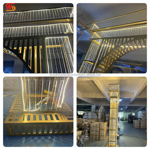 Arco de Hierro Luminoso con Luces LED Doradas, Soporte para Fondo de Escenario, Marco de Arco Floral para Decoración de Eventos - Product Image 2