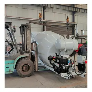 Mesin Diesel truk dipasang Mixer semen kapasitas disesuaikan 2-12CBM pencampur beton Drum tangki pencampur beton