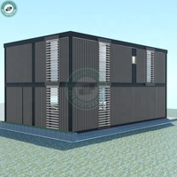 Maison de conteneur maritime à 2 étages de 40 pieds avec garage, maison de conteneur maritime modulaire de luxe, conception à 2 chambres