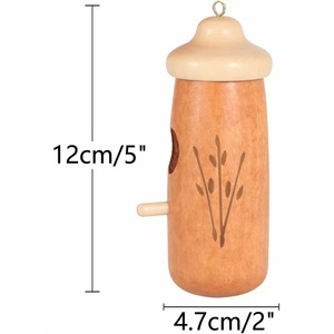 Nid <span class=keywords><strong>d</strong></span>'oiseau artisanal pour jardin extérieur, cage à colibris, mangeoire suspendue en bois pour <span class=keywords><strong>oiseaux</strong></span> sauvages - Product Image 2