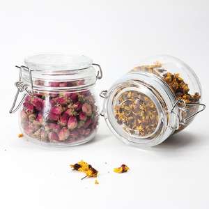 Frasco de vidrio con clip de metal Frasco de almacenamiento de vidrio Botella con tapa abatible Receptor De Stockage En Verre Avec Clip - Product Image 5