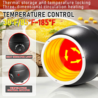 Chauffe-soupe commercial Youmi Cube 10L, électrique, contrôle automatique de la température 60-80°C, acier inoxydable noir, classe énergétique A++