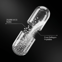Complément de beauté B-complexe OEM/ODM à la Biotine et au Collagène 25000 MCG, force maximale, pour la croissance des cheveux, une peau éclatante et des ongles forts