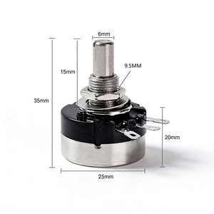 โพเทนชิโอมิเตอร์แบบหมุนฟิล์มคาร์บอนชนิดหมุนรอบเดียว 5 ชิ้น รุ่น RV24YN20S ค่าความต้านทาน 1K 2 5K 10 20 50 100R 20K 500 1M โอห์ม 101 B102 103 104 B202 203 - Product Image 1