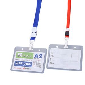 X527 Transparent Waterproof Pvc Exhibition Permit Hard Plastic <b>Id</b> <b>Card</b> <b>Holder</b> - Product Image 3