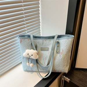 Nouveaux grands sacs fourre-tout en toile pour femme, sacs à main mignons et kawaii pour femme, sacs tendance arc-en-ciel pour les trajets quotidiens - Product Image 2