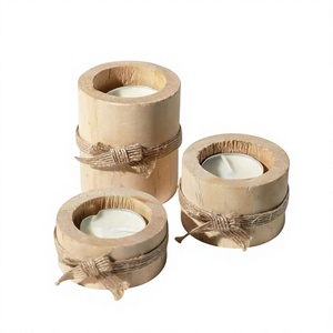 Wooden Rectangle Durable <b>Tea</b> Light Holder Set Handmade Eco Friendly Christmas Home Decoration - Product Image 2